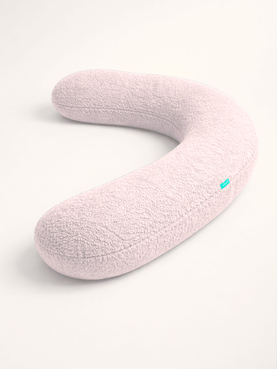 Full-length pregnancy body support pillow for head-to-toe comfort and improved sleep quality