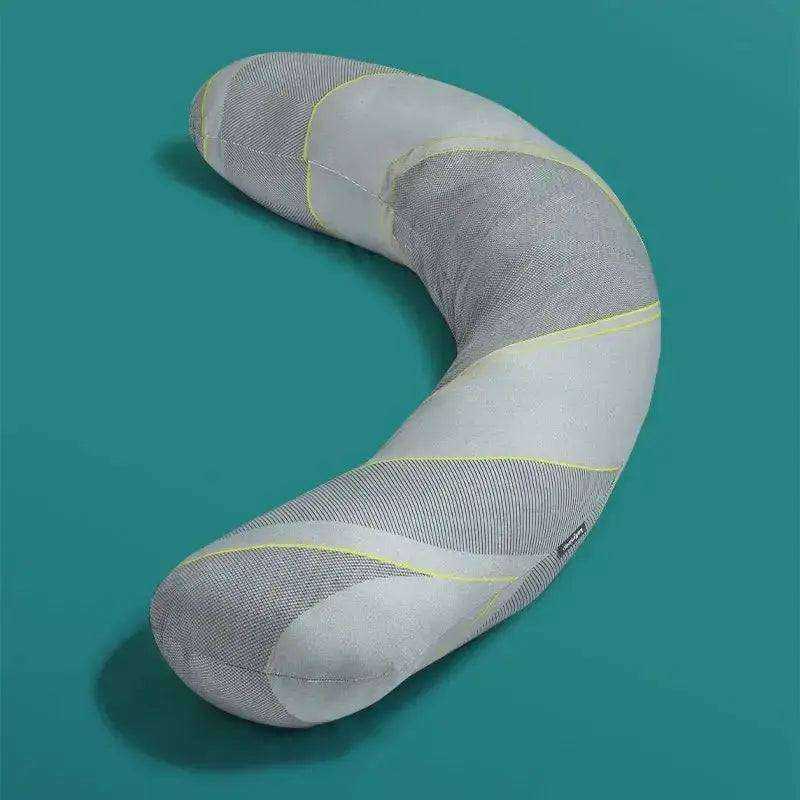 Ergonomic Sports Recovery Body Pillow with breathable washable cover for muscle support and spinal alignment