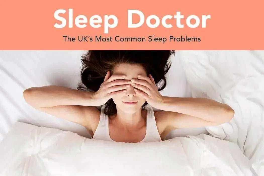 Infographic highlighting common sleep problems in the UK and expert tips to improve sleep quality.