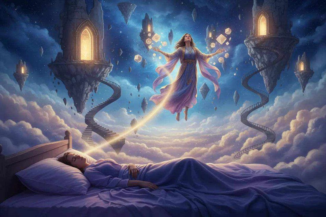 Infographic explaining lucid dreaming benefits, risks, and impact on sleep quality