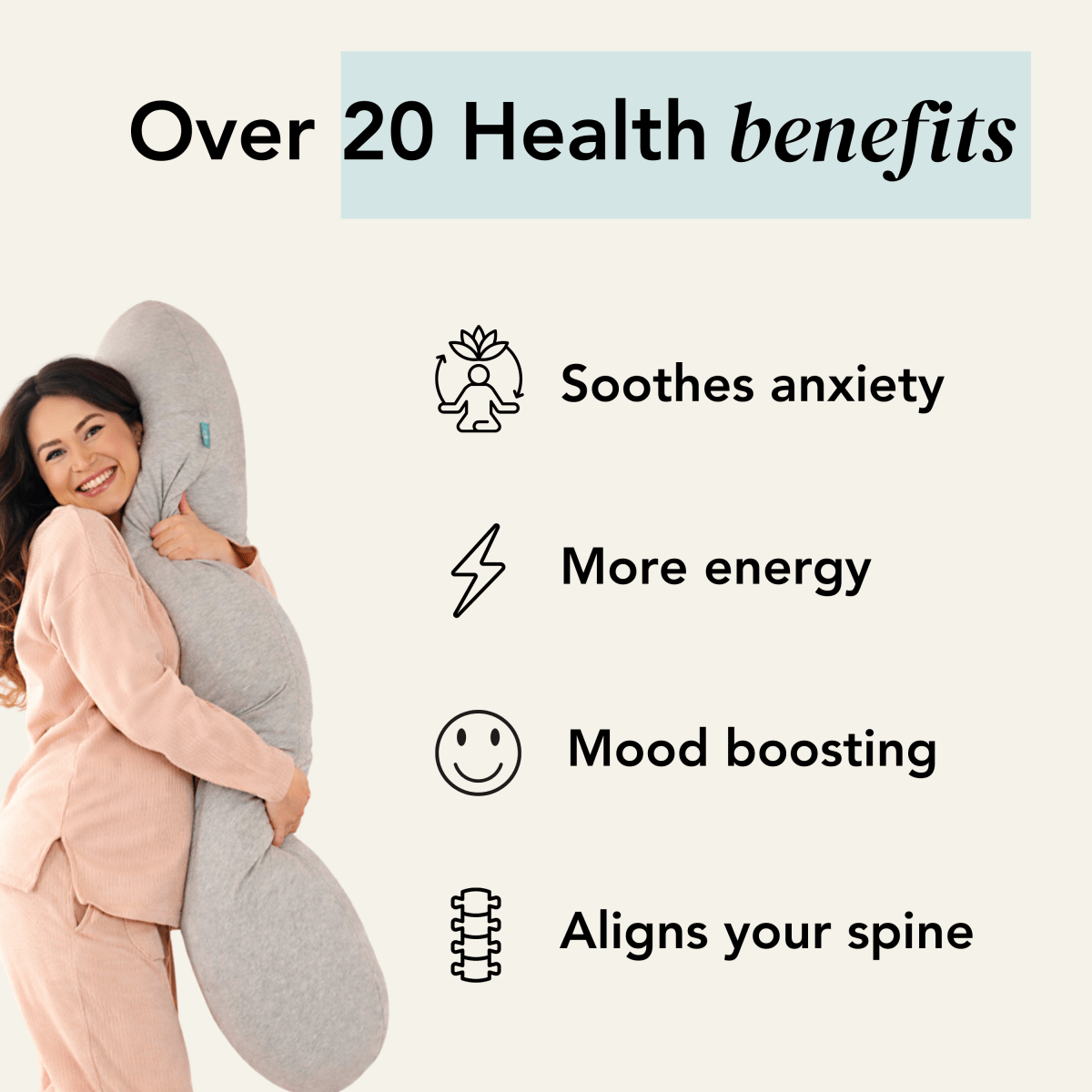 Cooling body pillow with breathable, ergonomic design for temperature regulation and full-body support