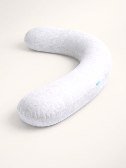 Pregnancy body pillow providing full-body ergonomic support for comfort during and after pregnancy