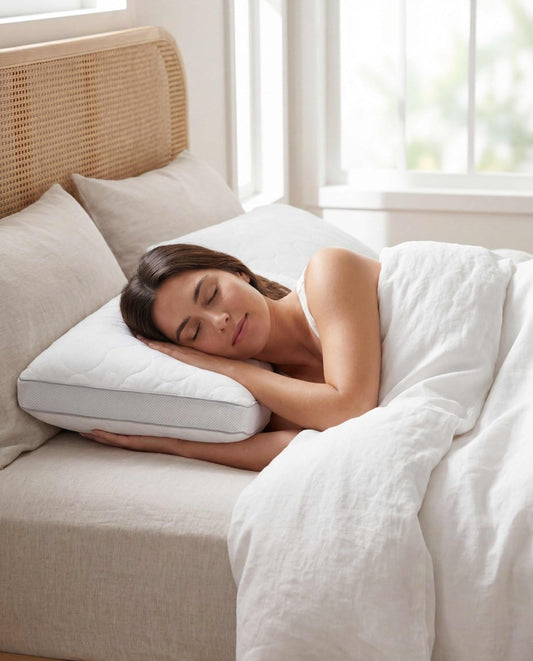 Adjustable pillow with removable hollowfibre pads and breathable cotton cover for personalized sleep comfort and support