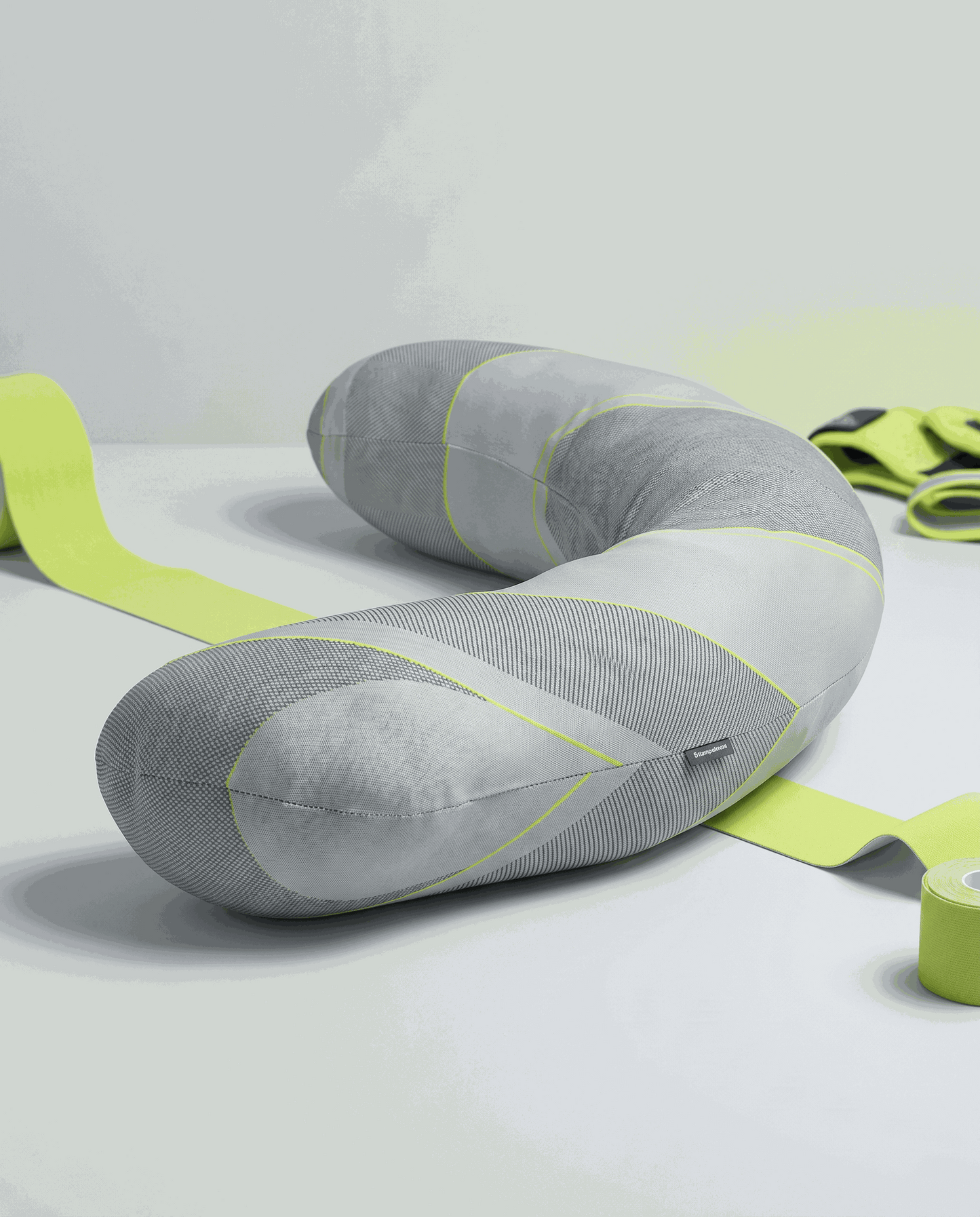 Ergonomic sports recovery body pillow with breathable washable cover for muscle support and spinal alignment