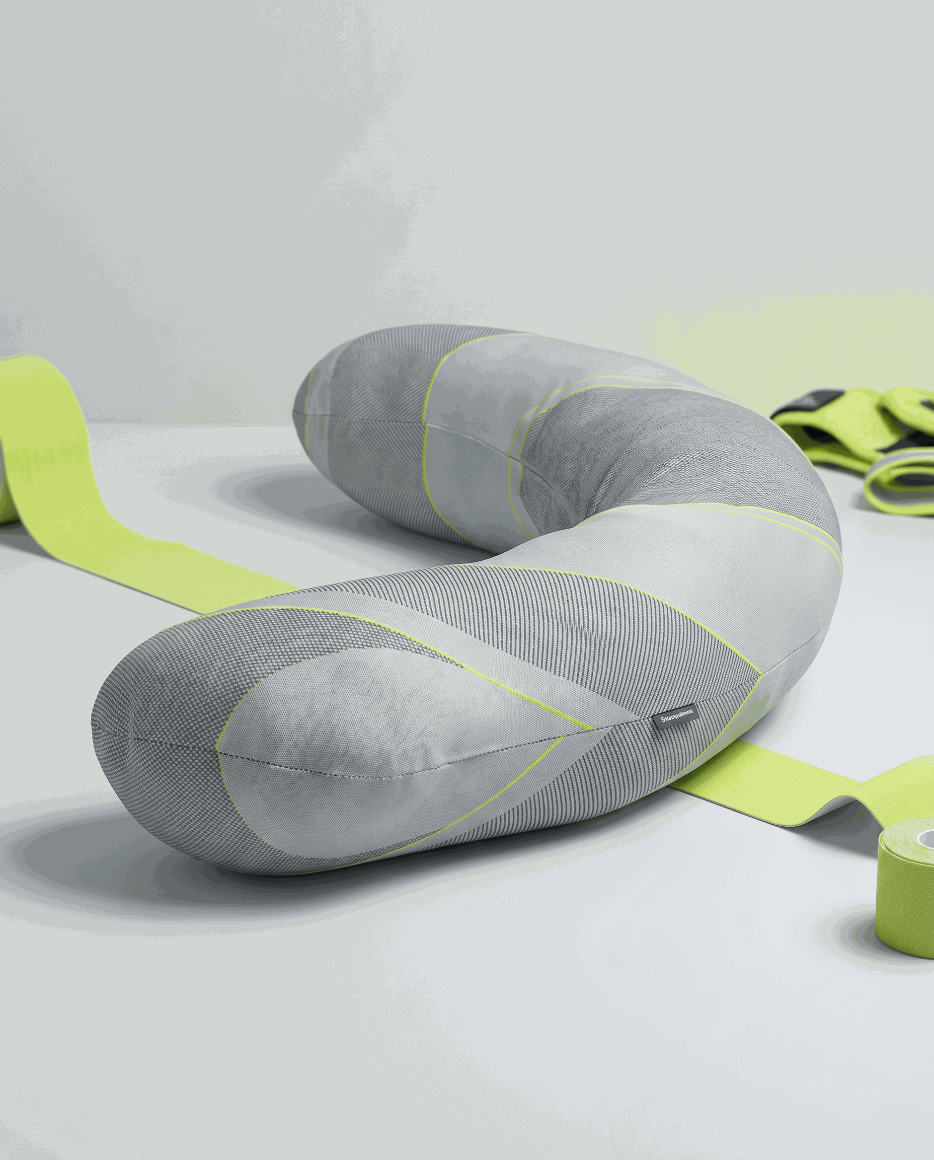 Ergonomic sports recovery body pillow with breathable washable cover for muscle support and spinal alignment